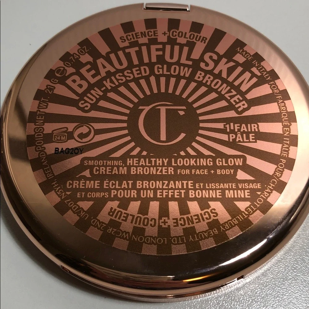 Charlotte Tilbury beautiful skin sun kissed glow bronzer shade 1 fair NEW